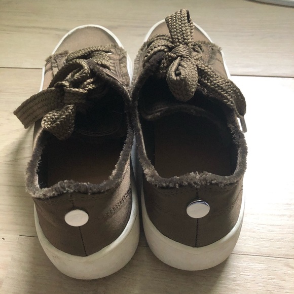 Green Satin Mossimo Supply Co. Lace Up Shoes - Picture 2 of 4